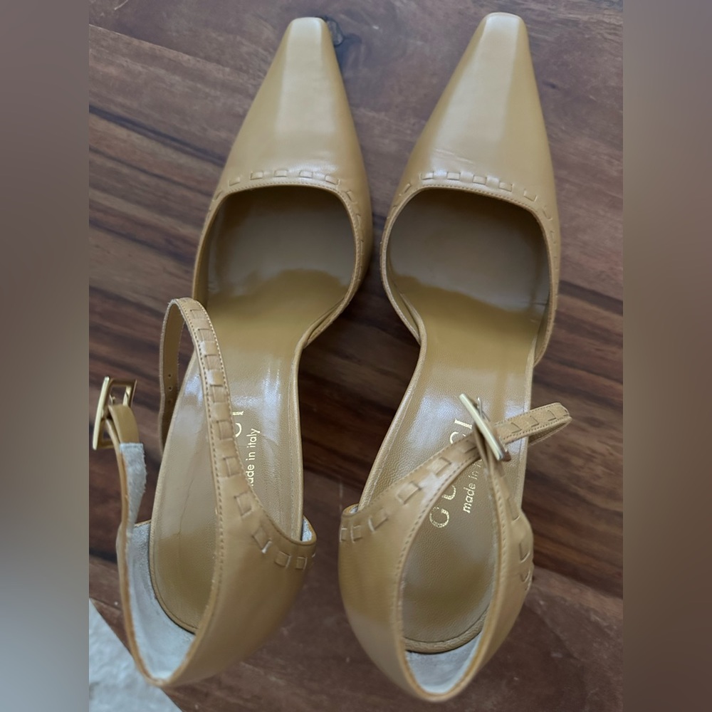 Gucci ankle strap heels